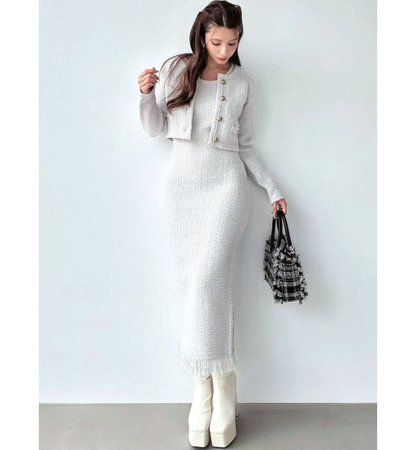 RESEXXY「フリンジニットワンピース【セットアップ着用可能】」|ワンピース|