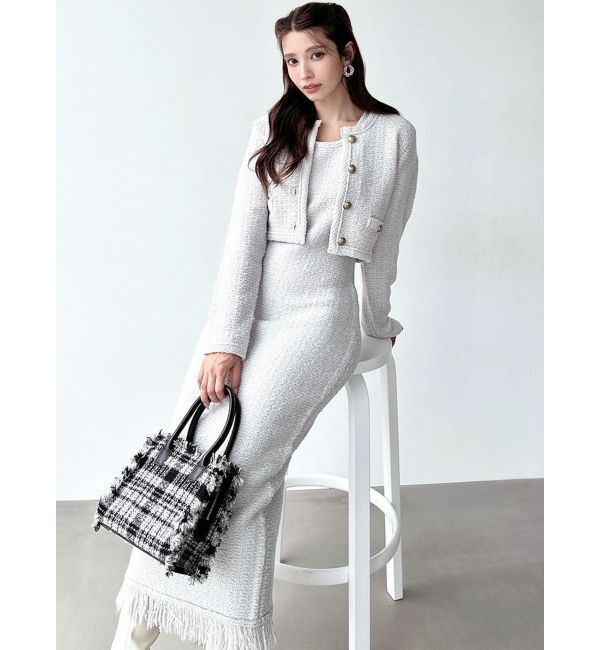 RESEXXY「フリンジニットワンピース【セットアップ着用可能】」|ワンピース|