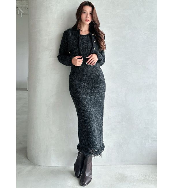 RESEXXY「フリンジニットワンピース【セットアップ着用可能】」|ワンピース|
