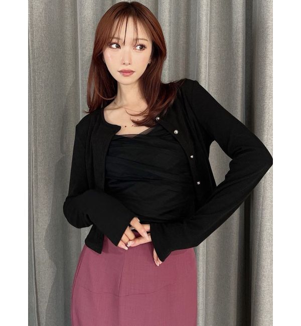 RESEXXY「チュールドッキングアンサンブルトップス」|Tシャツ・カットソー|