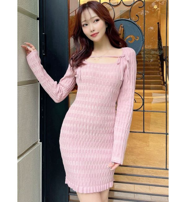 RESEXXY「ジャガードチェックニットミニワンピース」|ワンピース|