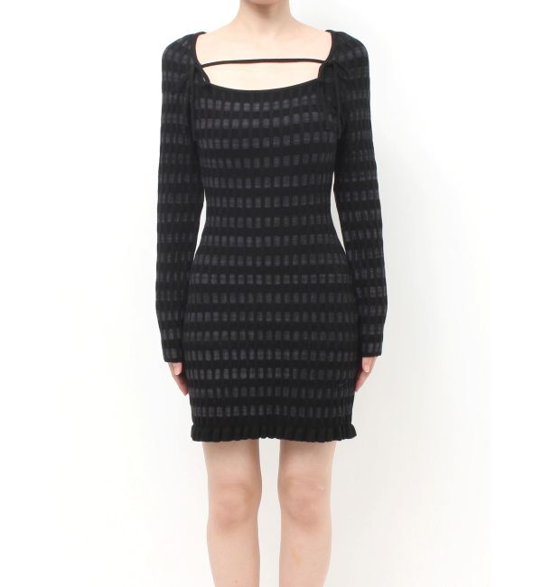 RESEXXY「ジャガードチェックニットミニワンピース」|ワンピース|