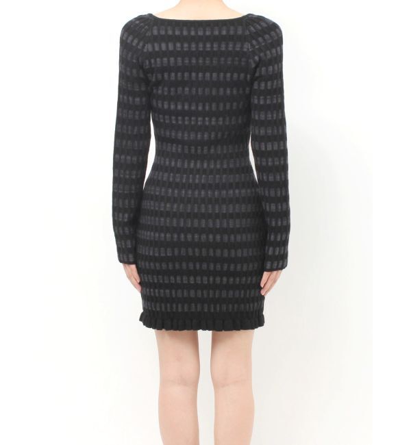 RESEXXY「ジャガードチェックニットミニワンピース」|ワンピース|