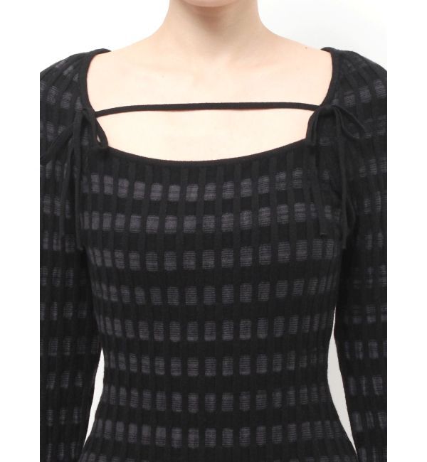 RESEXXY「ジャガードチェックニットミニワンピース」|ワンピース|