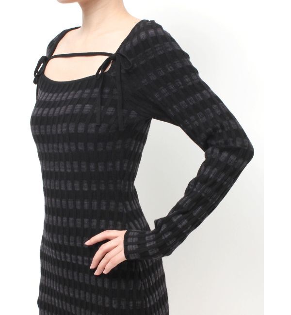 RESEXXY「ジャガードチェックニットミニワンピース」|ワンピース|