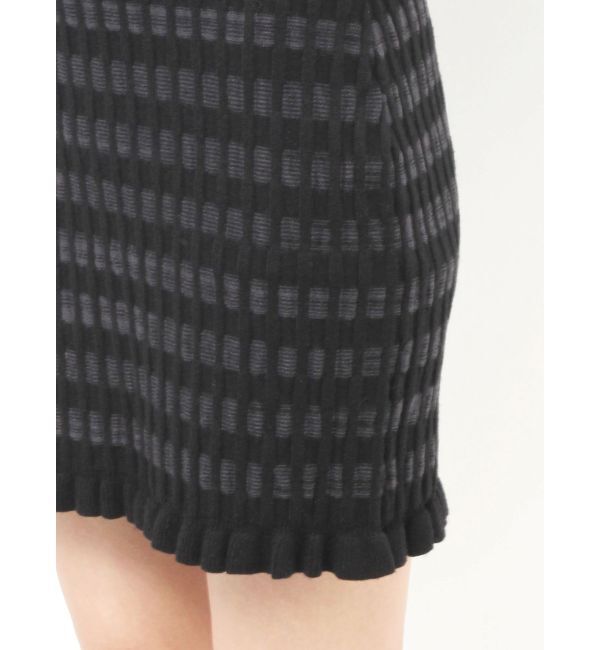 RESEXXY「ジャガードチェックニットミニワンピース」|ワンピース|