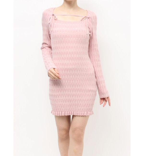 RESEXXY「ジャガードチェックニットミニワンピース」|ワンピース|