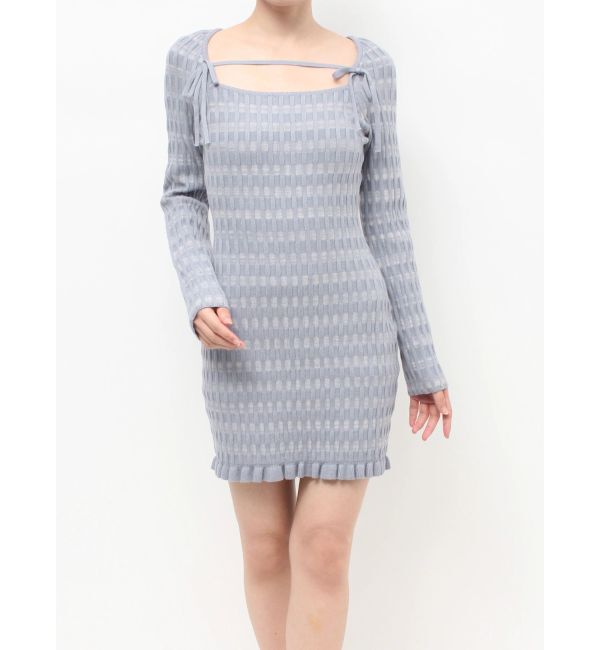 RESEXXY「ジャガードチェックニットミニワンピース」|ワンピース|