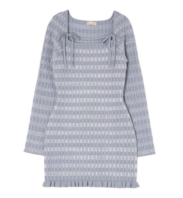 RESEXXY「ジャガードチェックニットミニワンピース」|ワンピース|