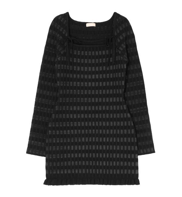 RESEXXY「ジャガードチェックニットミニワンピース」|ワンピース|