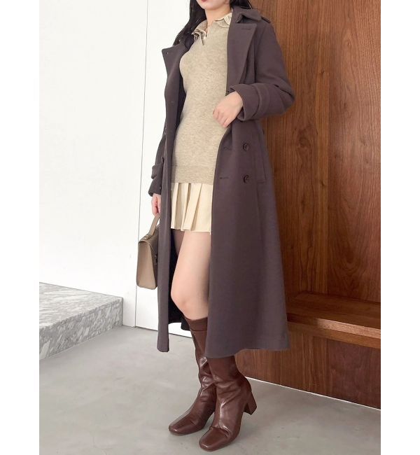 dazzlin「【POLO BCSコラボ】シャツレイヤードニットミニワンピース ※BEIGE WEB限定カラー」|ワンピース|