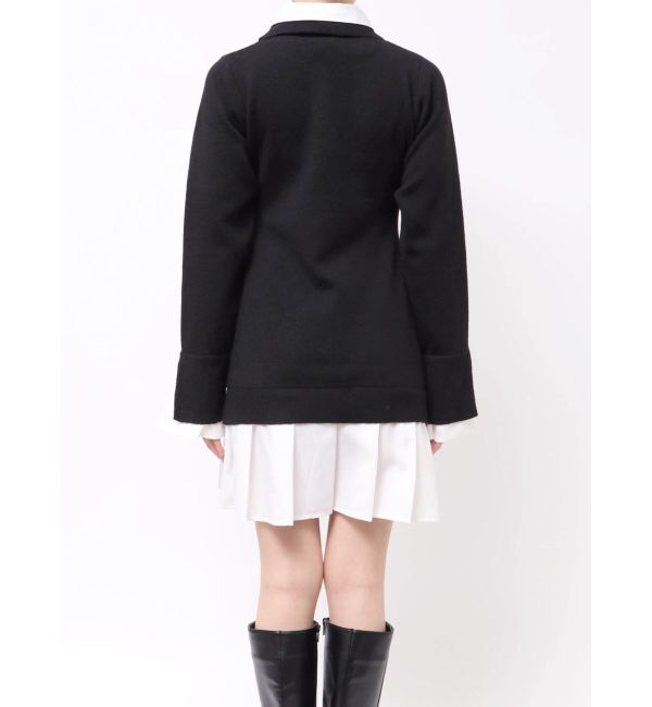 dazzlin「【POLO BCSコラボ】シャツレイヤードニットミニワンピース ※BEIGE WEB限定カラー」|ワンピース|