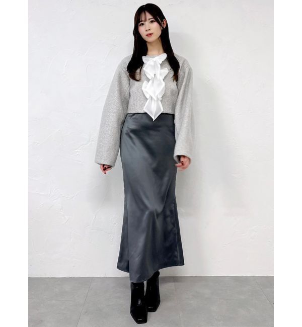 dazzlin「トリプルリボンショートブルゾン」|ブルゾン・スタジャン|