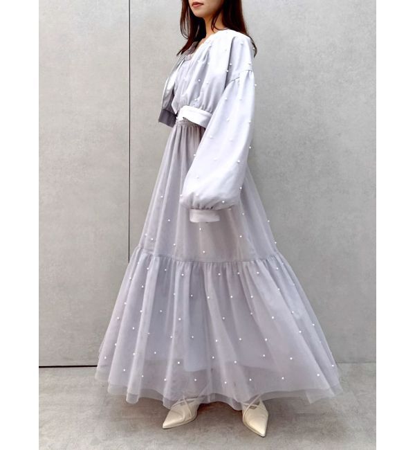 dazzlin「パールツキチュールブルゾン」|ブルゾン・スタジャン|