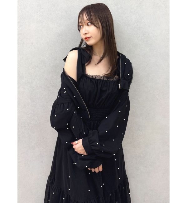 dazzlin「パールツキチュールブルゾン」|ブルゾン・スタジャン|