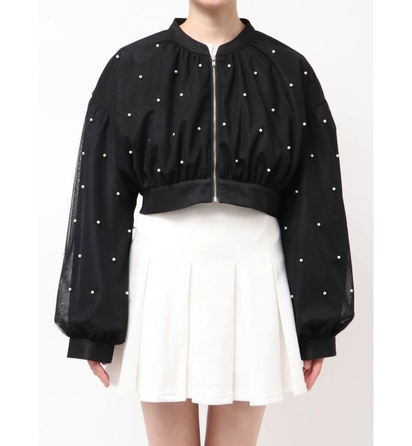 dazzlin「パールツキチュールブルゾン」|ブルゾン・スタジャン|