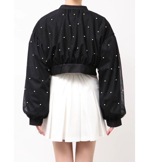 dazzlin「パールツキチュールブルゾン」|ブルゾン・スタジャン|