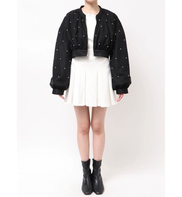 dazzlin「パールツキチュールブルゾン」|ブルゾン・スタジャン|