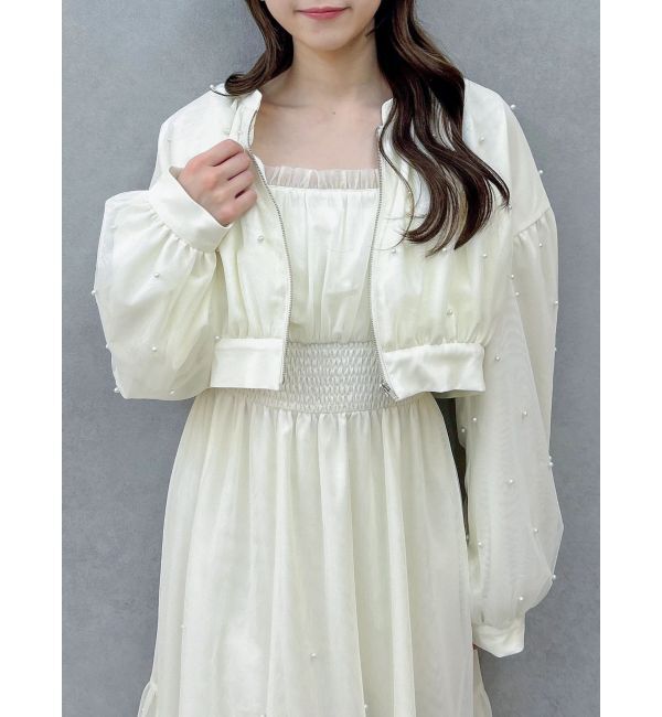 dazzlin「パールツキチュールブルゾン」|ブルゾン・スタジャン|