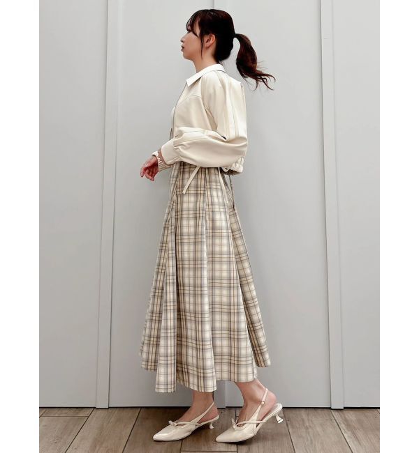 dazzlin「サイドギャザーショートブルゾン」|ブルゾン・スタジャン|