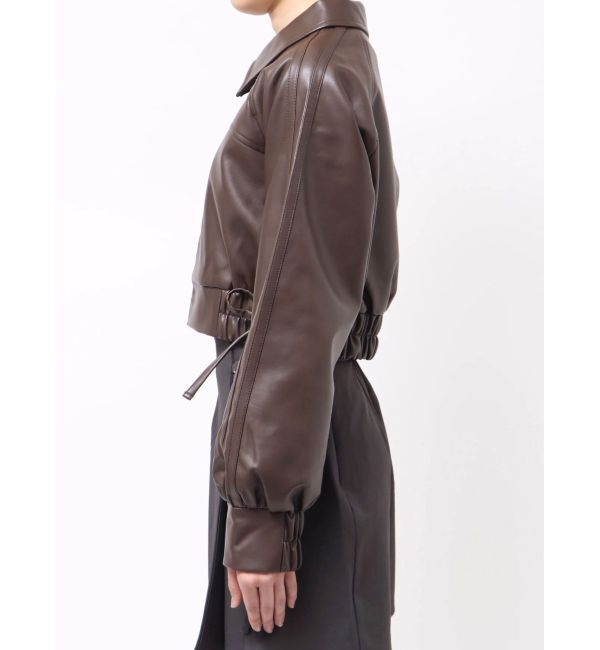 dazzlin「サイドギャザーショートブルゾン」|ブルゾン・スタジャン|