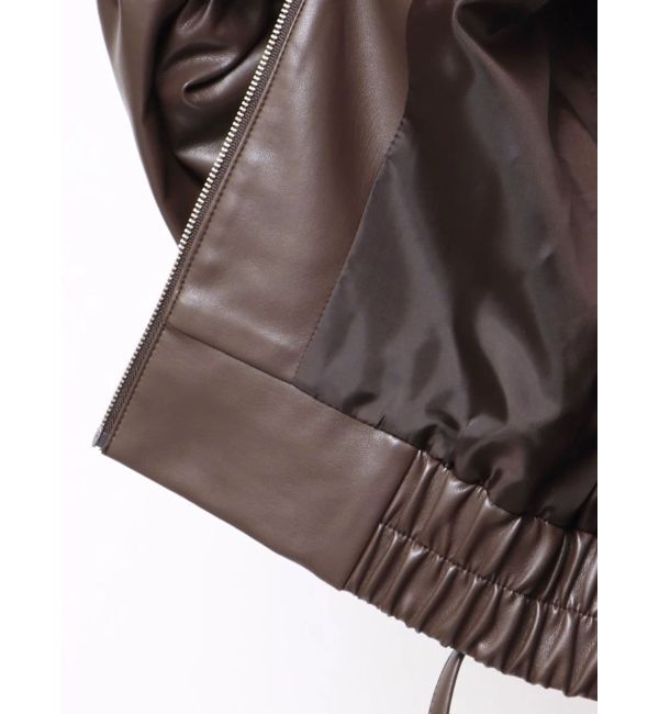 dazzlin「サイドギャザーショートブルゾン」|ブルゾン・スタジャン|