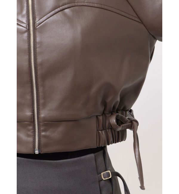 dazzlin「サイドギャザーショートブルゾン」|ブルゾン・スタジャン|