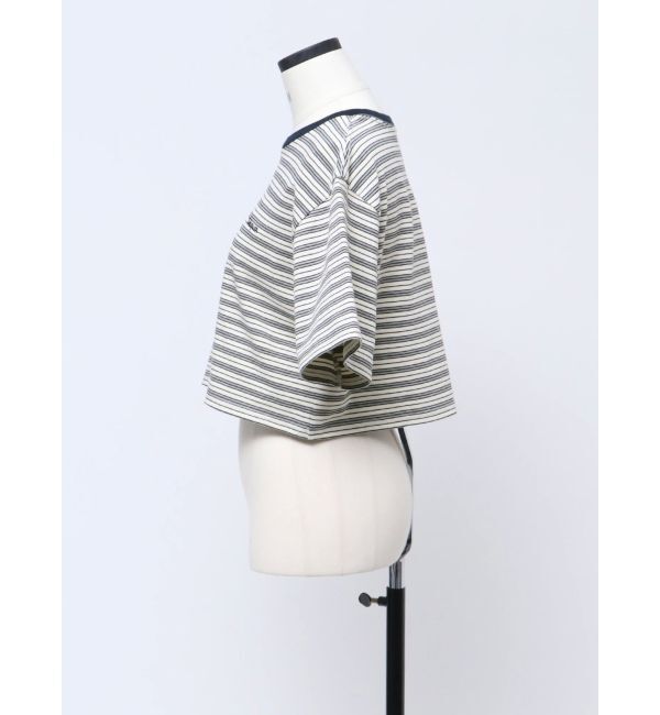 EMODA「【VEQUM】HIGH GAUGE BORDER SHORT T SHIRT」|Tシャツ・カットソー|