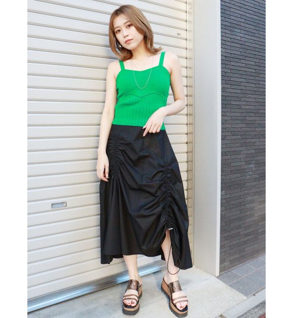MURUA「ブロッキングフレアスカート」|スカート|