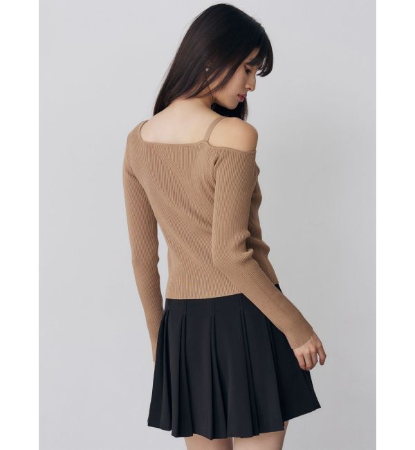 MURUA「ワンショルダーレースアップニット」|ニット・セーター|