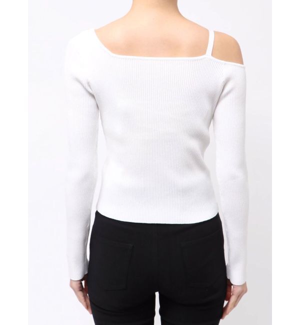 MURUA「ワンショルダーレースアップニット」|ニット・セーター|