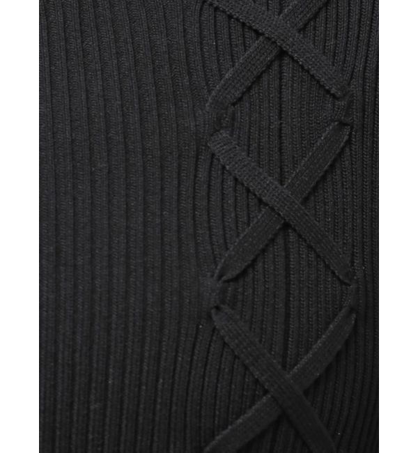 MURUA「ワンショルダーレースアップニット」|ニット・セーター|