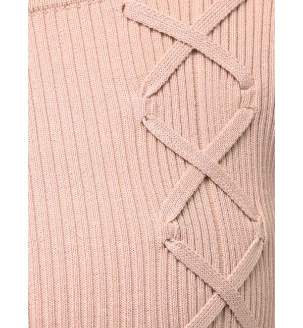 MURUA「ワンショルダーレースアップニット」|ニット・セーター|