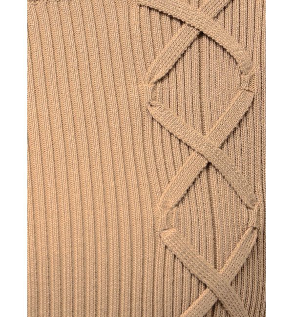 MURUA「ワンショルダーレースアップニット」|ニット・セーター|