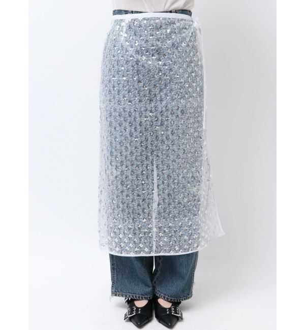 Ungrid「スパンコールチュールラップスカート」|スカート|