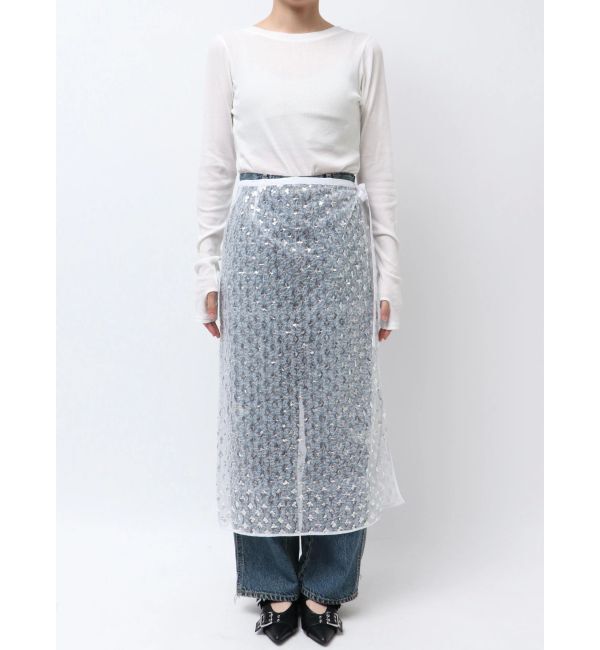 Ungrid「スパンコールチュールラップスカート」|スカート|