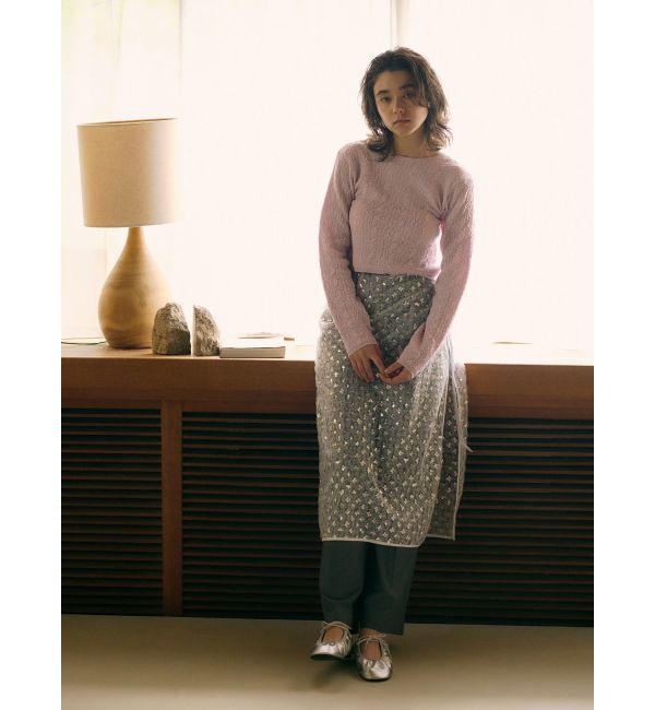 Ungrid「スパンコールチュールラップスカート」|スカート|