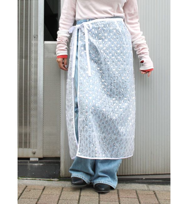 Ungrid「スパンコールチュールラップスカート」|スカート|