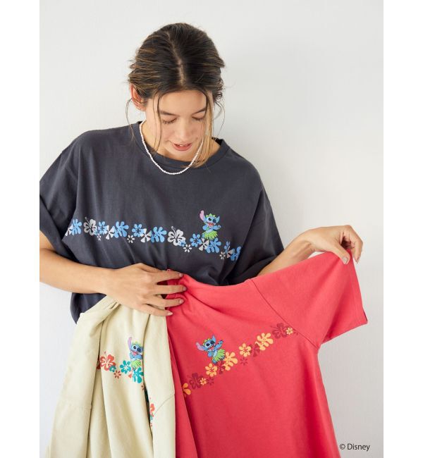 Ungrid「スティッチデザインプリントTee」|Tシャツ・カットソー|