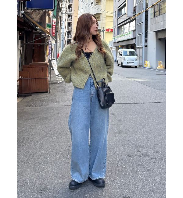 Ungrid「ダブルジップＶネックニットカーディガン」|カーディガン|