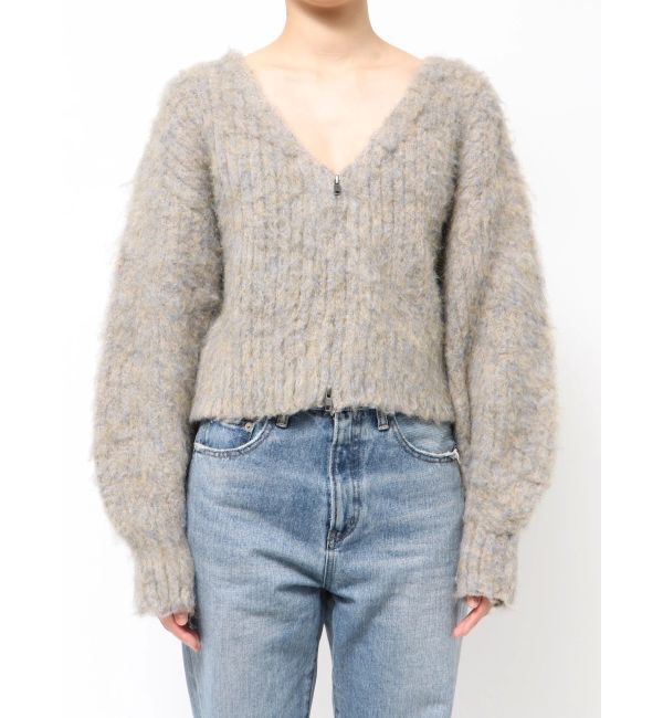Ungrid「ダブルジップＶネックニットカーディガン」|カーディガン|
