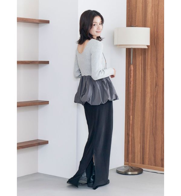 Ungrid「サテンフレアスカート」|スカート|