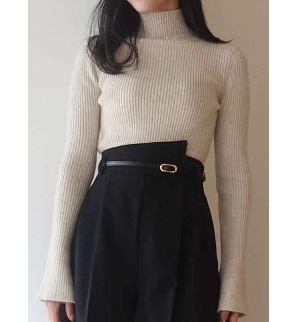 LAGUNAMOON「【WEB限定】メランジタートルニット」|ニット・セーター|ベージュ