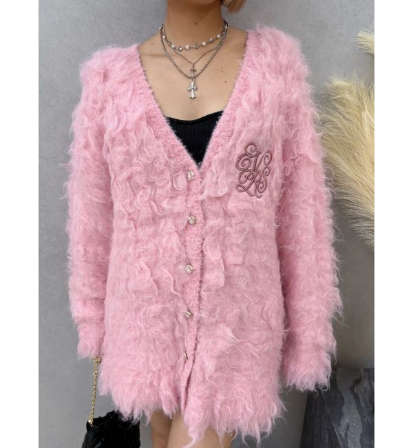 EVRIS「ビジューシャギーニットカーディガン」|カーディガン|