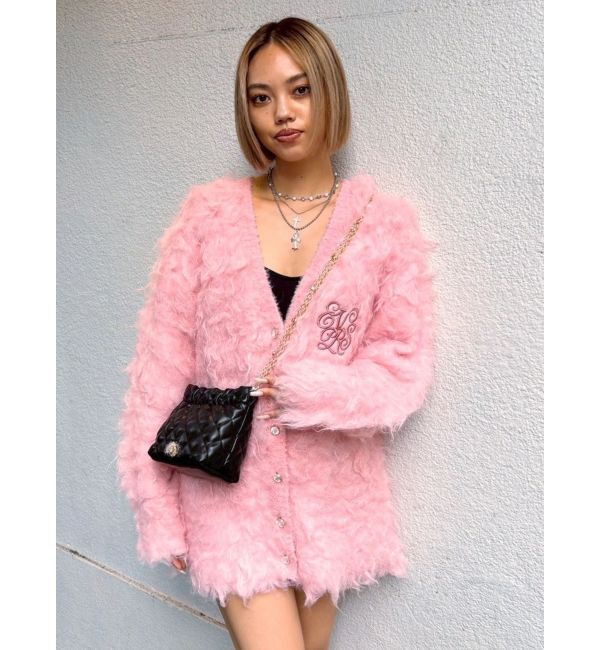 EVRIS「ビジューシャギーニットカーディガン」|カーディガン|