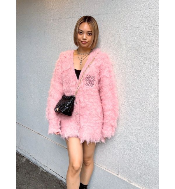 EVRIS「ビジューシャギーニットカーディガン」|カーディガン|