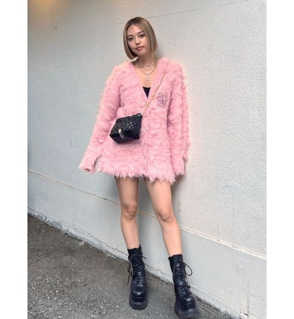 EVRIS「ビジューシャギーニットカーディガン」|カーディガン|