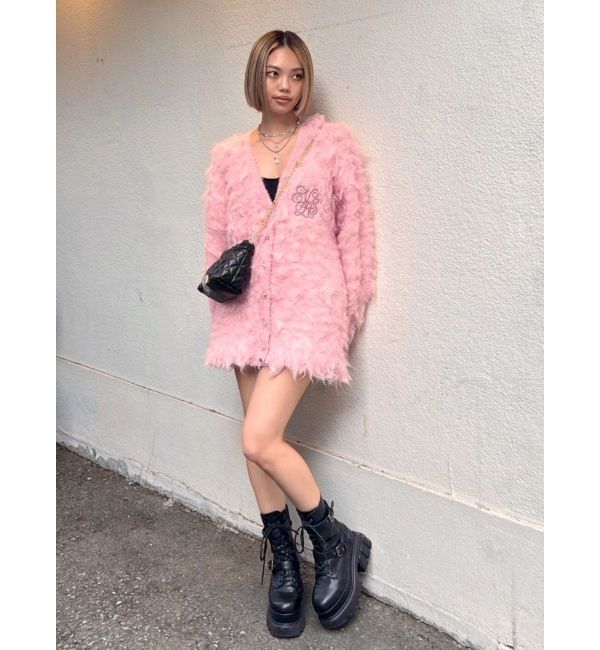 EVRIS「ビジューシャギーニットカーディガン」|カーディガン|