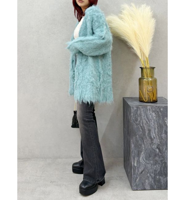 EVRIS「ビジューシャギーニットカーディガン」|カーディガン|