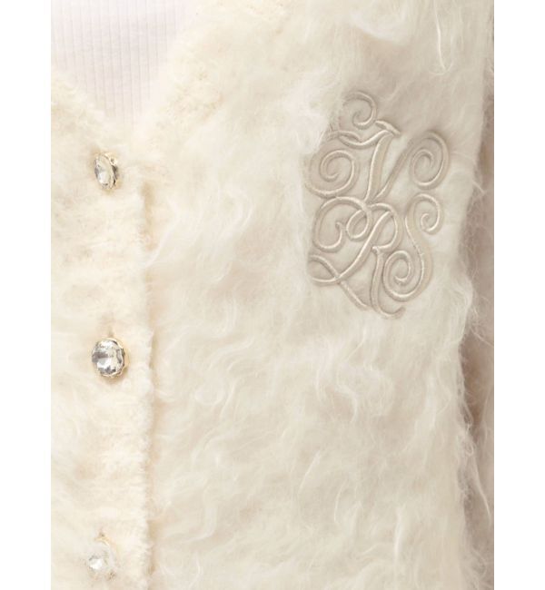 EVRIS「ビジューシャギーニットカーディガン」|カーディガン|